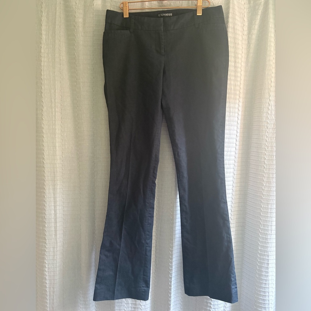 Express Dark Navy Columnist Pants Size 4, Black Mid Rise + Black High Rise 4L